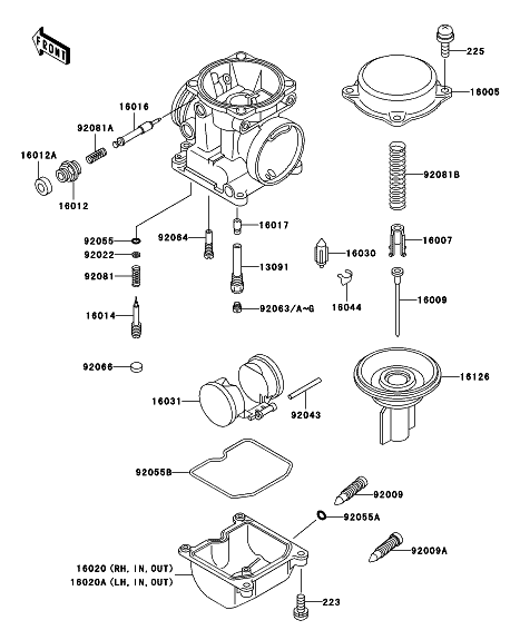 1999 Kawasaki Concours Carburetor Unit Microfiche